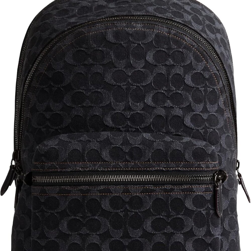 NWT COACH Charter Backpack (Black Denim)